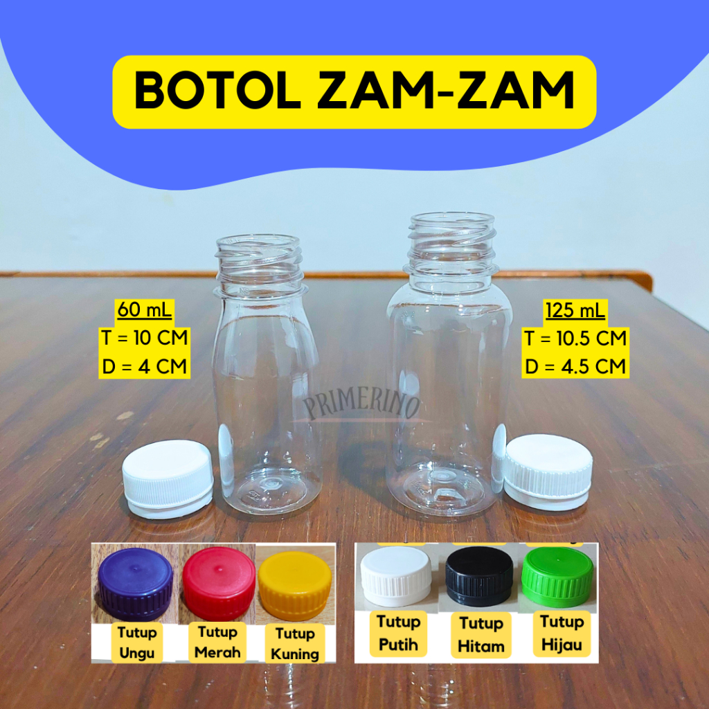 Botol Zamzam 60 ml / 125 ML / 150 ML / Botol kecil / Botol Zam-Zam Botol Zam Zam / Botol Plastik