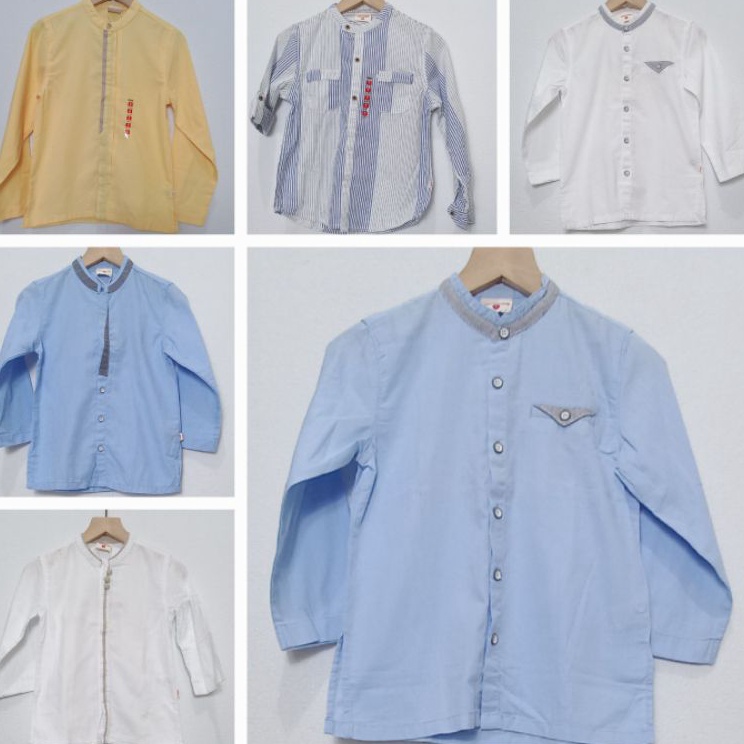 Update Pilihan  Kemeja Cool Kids Kerah Koko Lengan Panjang Anak Laki Laki