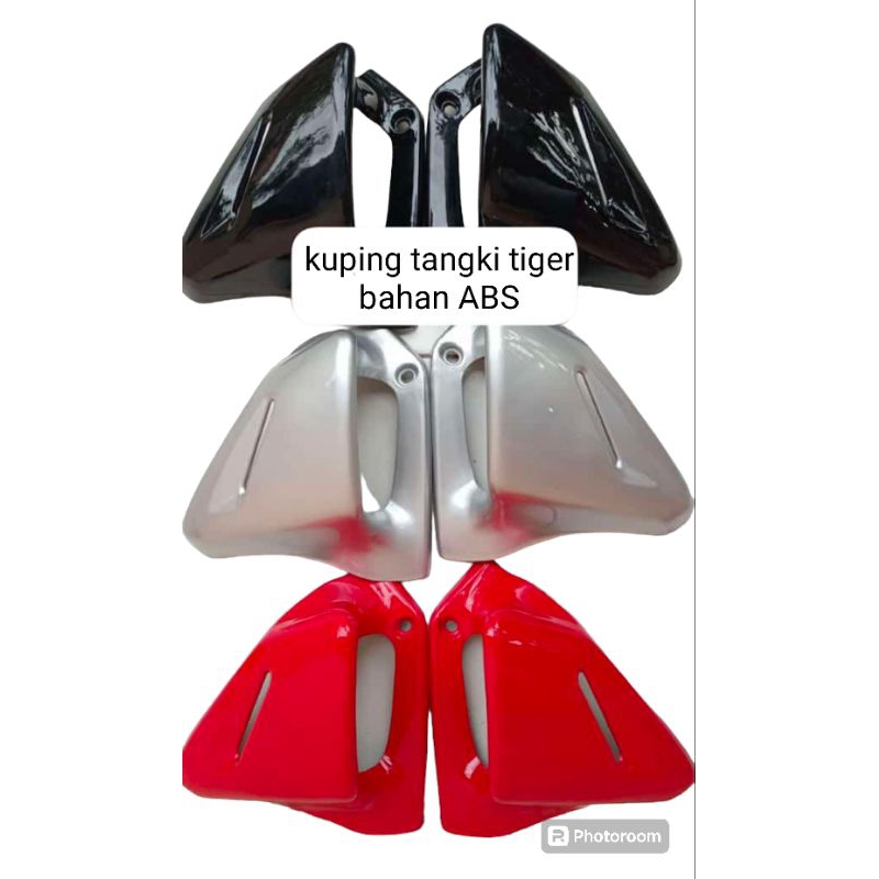 kupingan tangki tilas sayap tilam air scoop tiger 2000 hitam merah silver cover tangki shroud kiri k