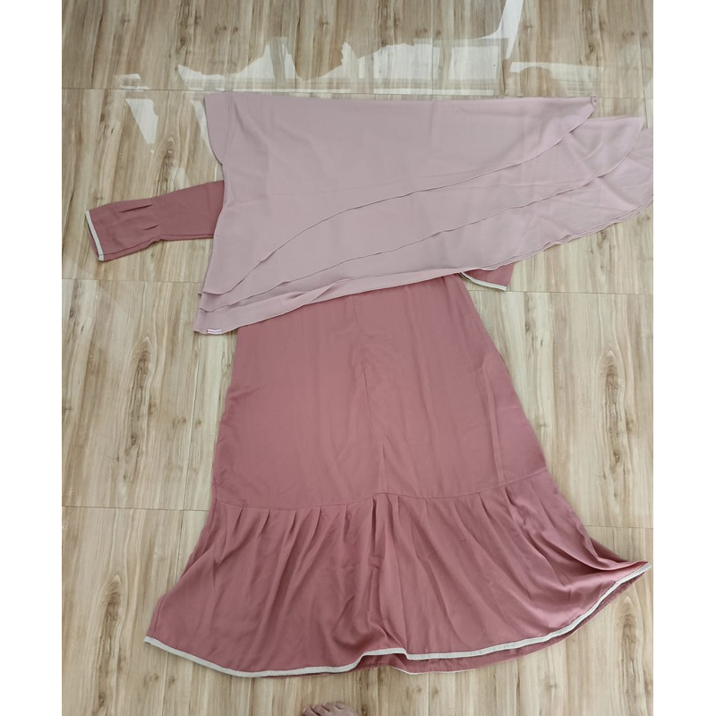 jasmine gamis set hijab syari preloved
