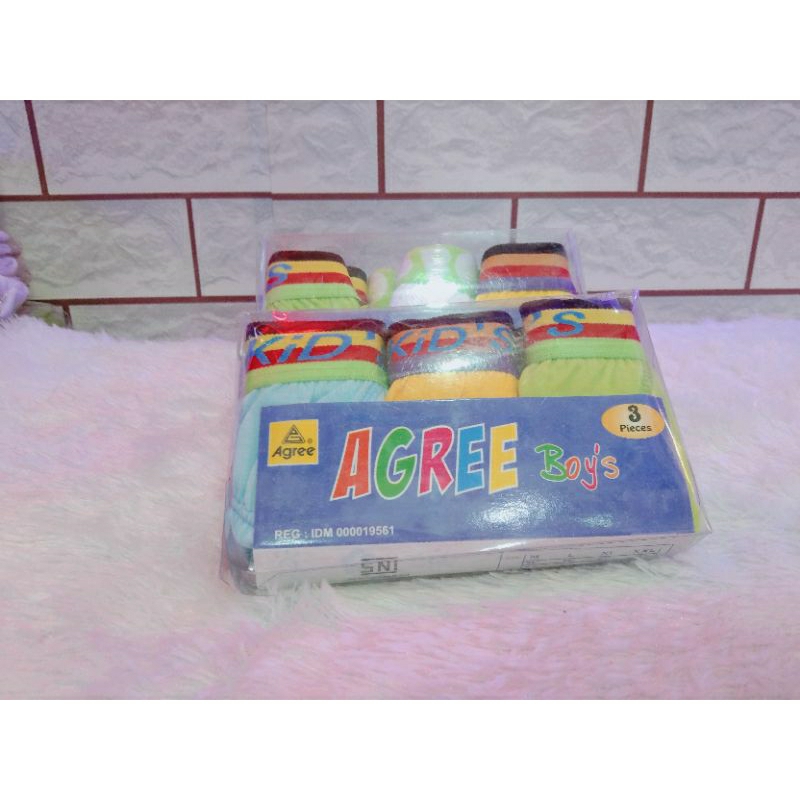 CD anak cowo AGREE (3pcs) CD anak cowok AGREE dari uk M,L,XL,XXL