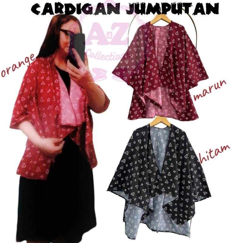 AZ❤️ BISA COD Outer Cardigan Kardigan Blazer Etnik Tradisional Jumputan Batwing