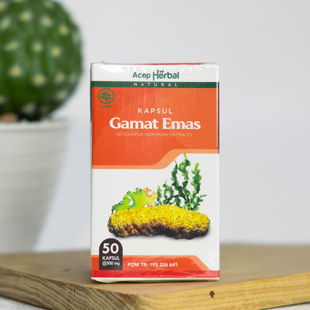 Kapsul Gamat Emas Multikhasiat 100% Original Isi 50 Kapsul