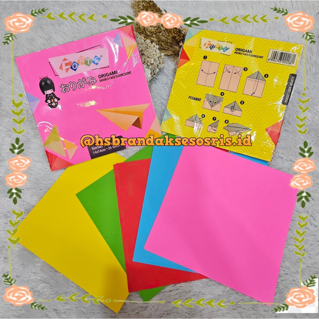

KERTAS LIPAT ORIGAMI FORTE FULL WARNA BOLAK BALIK / KERTAS ORIGAMI WARNA STABILO / ORIGAMI DOUBLE FACE / FST6518202703