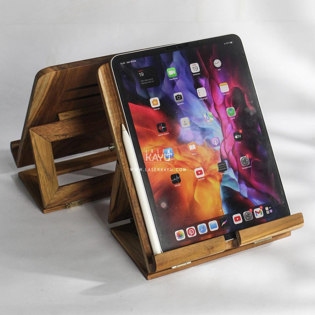 Stand Ipad Kayu Jati Stand Tablet