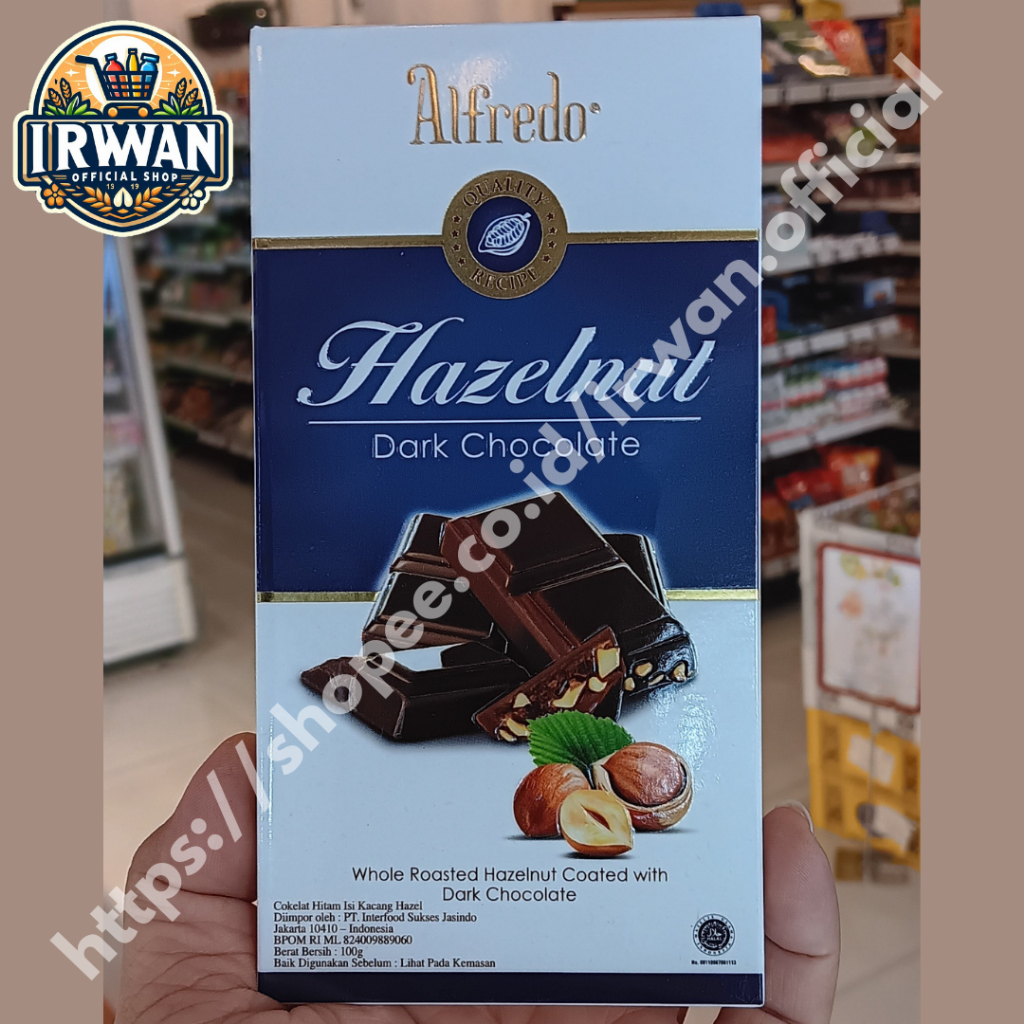

ALFREDO BAR HAZELNUT DARK 100 GR ORI MALAYSIA