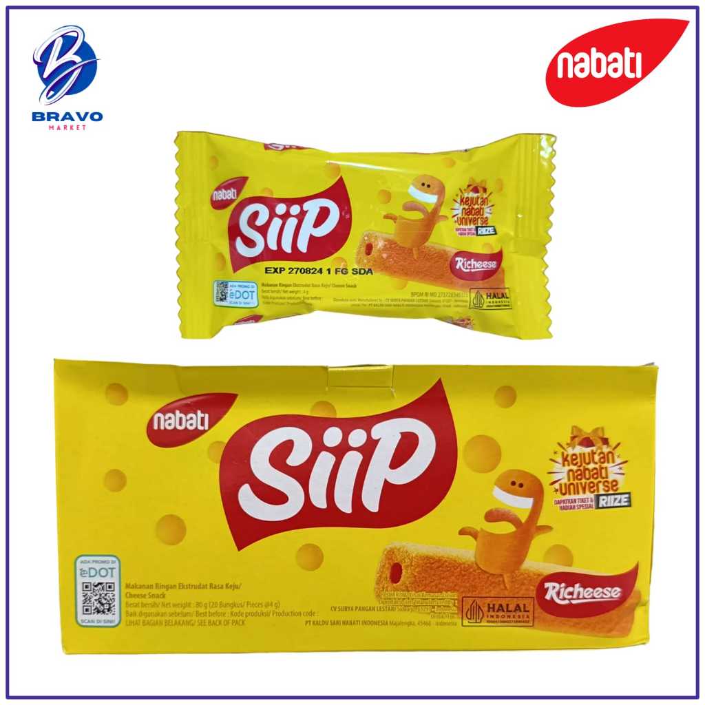 

Nabati Richeese Siip Keju / Per Pcs