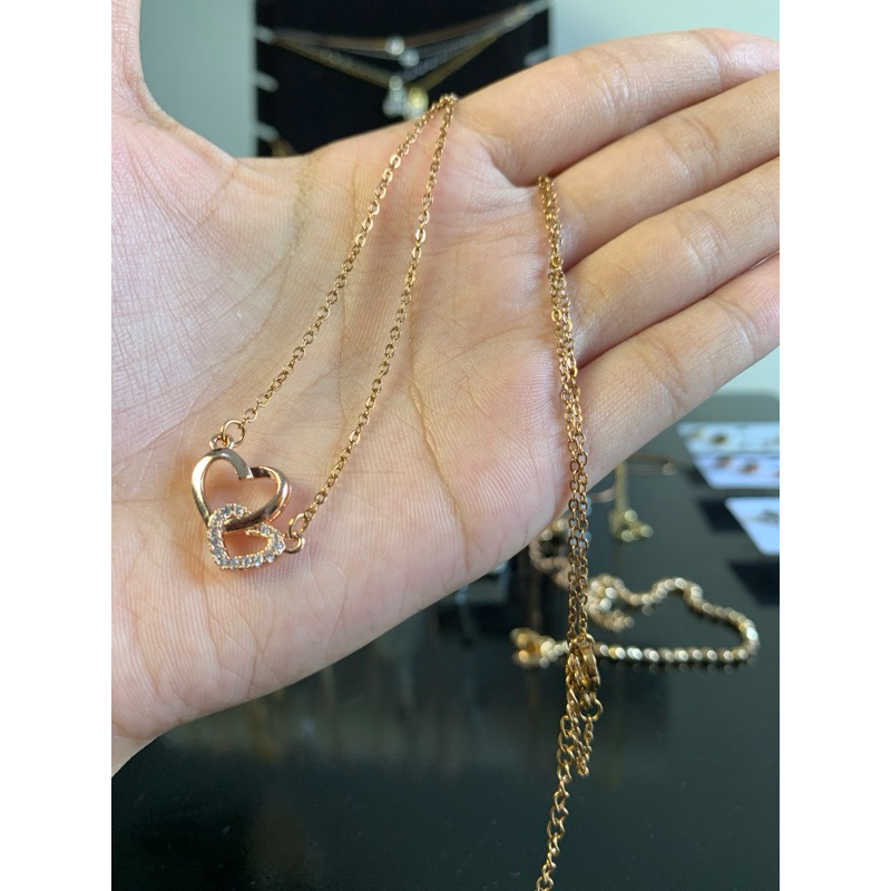 Kalung titanium liontin love