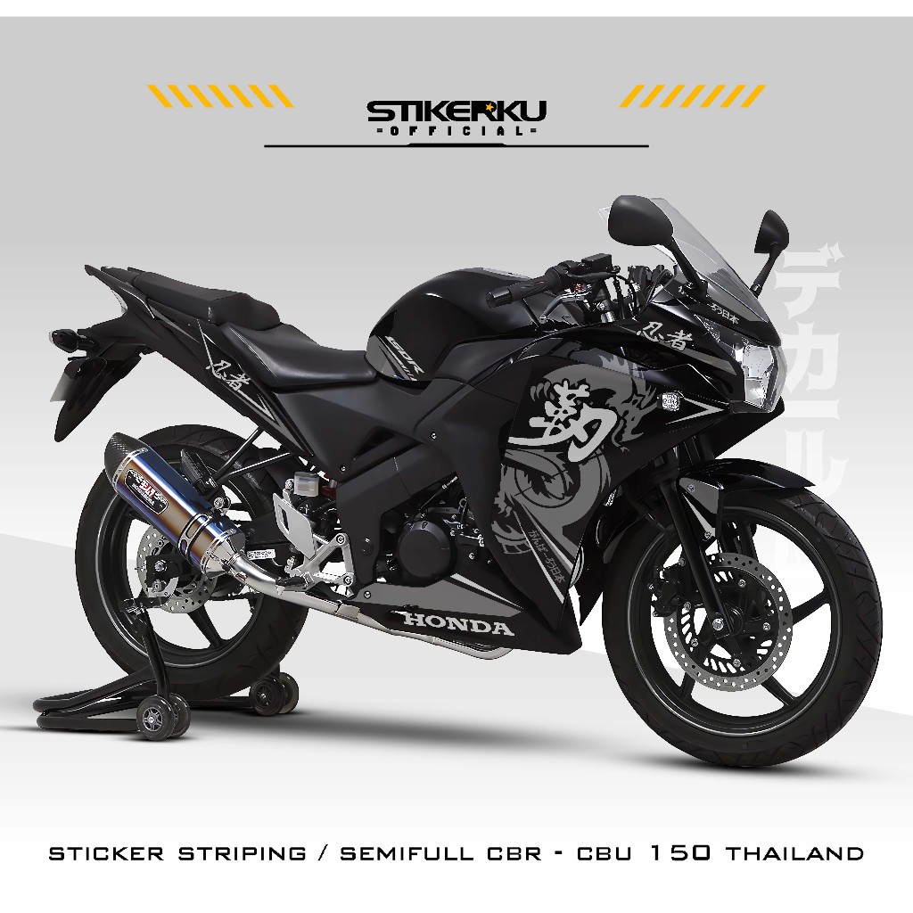 STRIPPING CBR CBU 150 THAILAND / MOTIF 4 / MODIF CB150R CBU / VARIASI CBR150 / STIKERKUDECAL