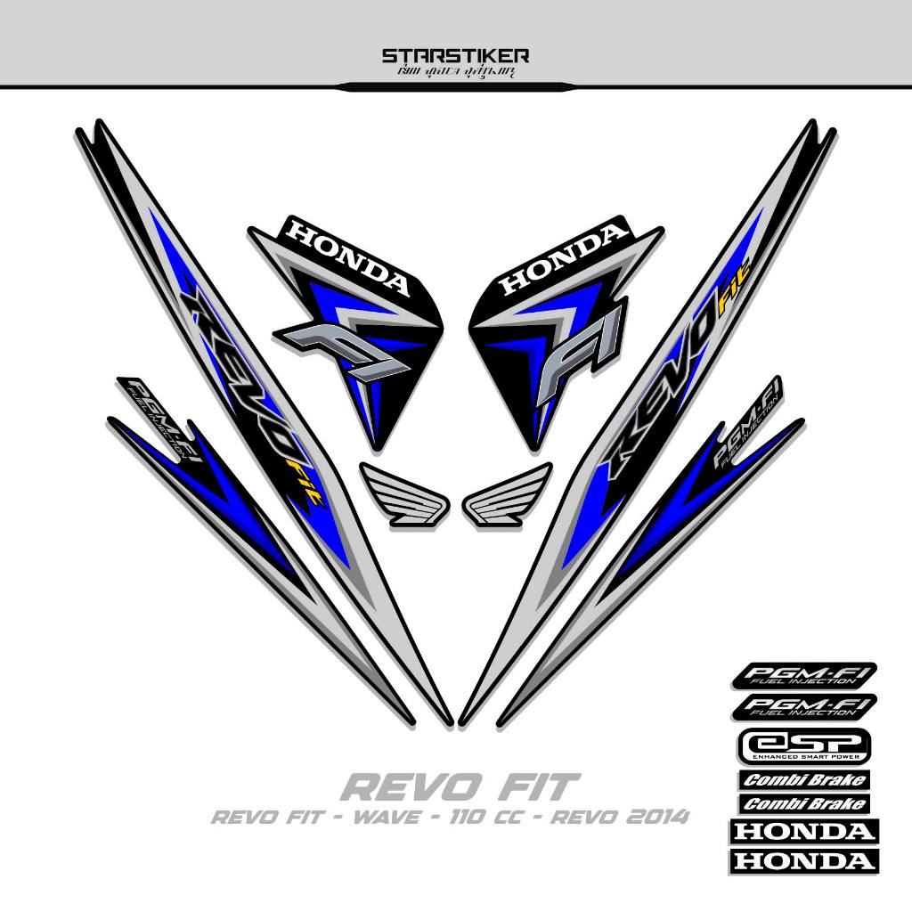 Striping Revo Fit Motif 22/2014/Fi/Stiker Revo Fit/Sticker Revo Fit/Stock Decal Wave 110/Revo Kapini