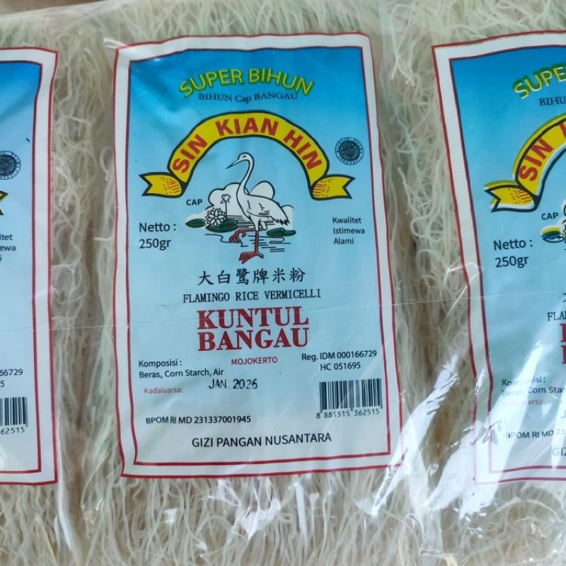 

Bihun beras cap Kuntul Bangau 250 grm