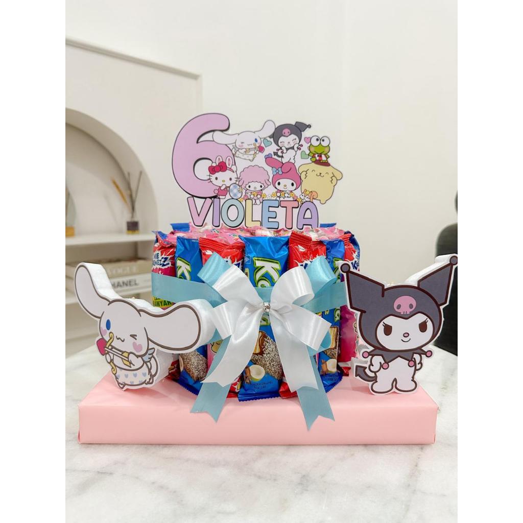 

BJ - Snack Tart Ulang Tahun / Birthday Gift Snack Tower Sanrio Cinnamoroll Kuromi 1 Tingkat