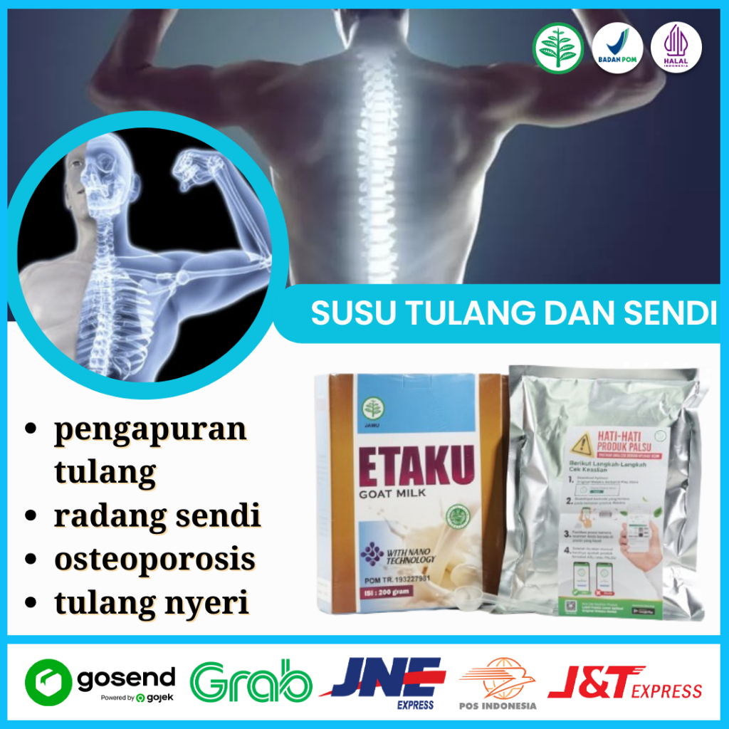 

Susu Untuk Tulang Dan Sendi - Orang Tua - Keropos - Kropos Susu Kambing Etaku Di Kota SOLO