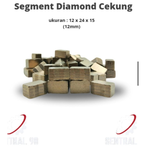 segmen mata bor sumur cekung 12X12X15 (22MM)  segment bor sumur/diamond segment