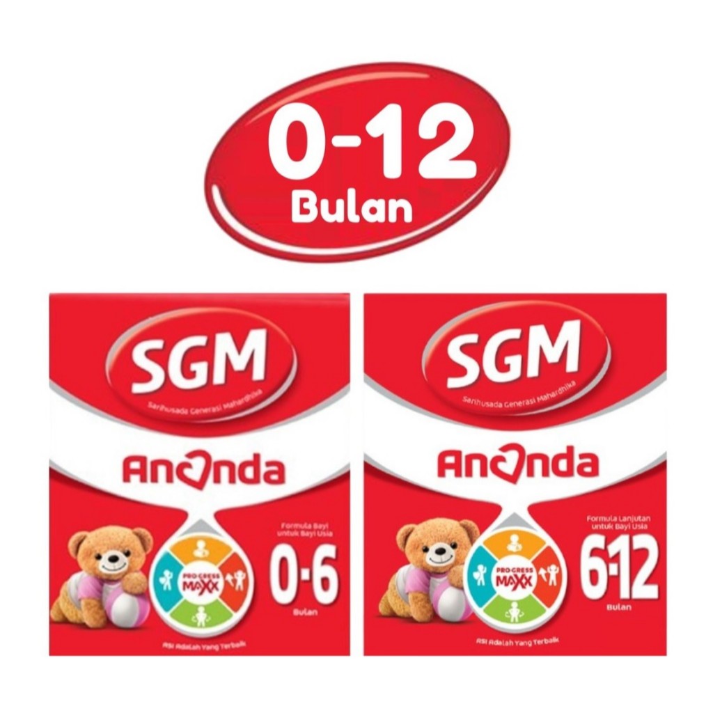 PAKET SUSU SGM ANANDA 0-6 & 6-12 Bulan 600gr (5box 120gr)