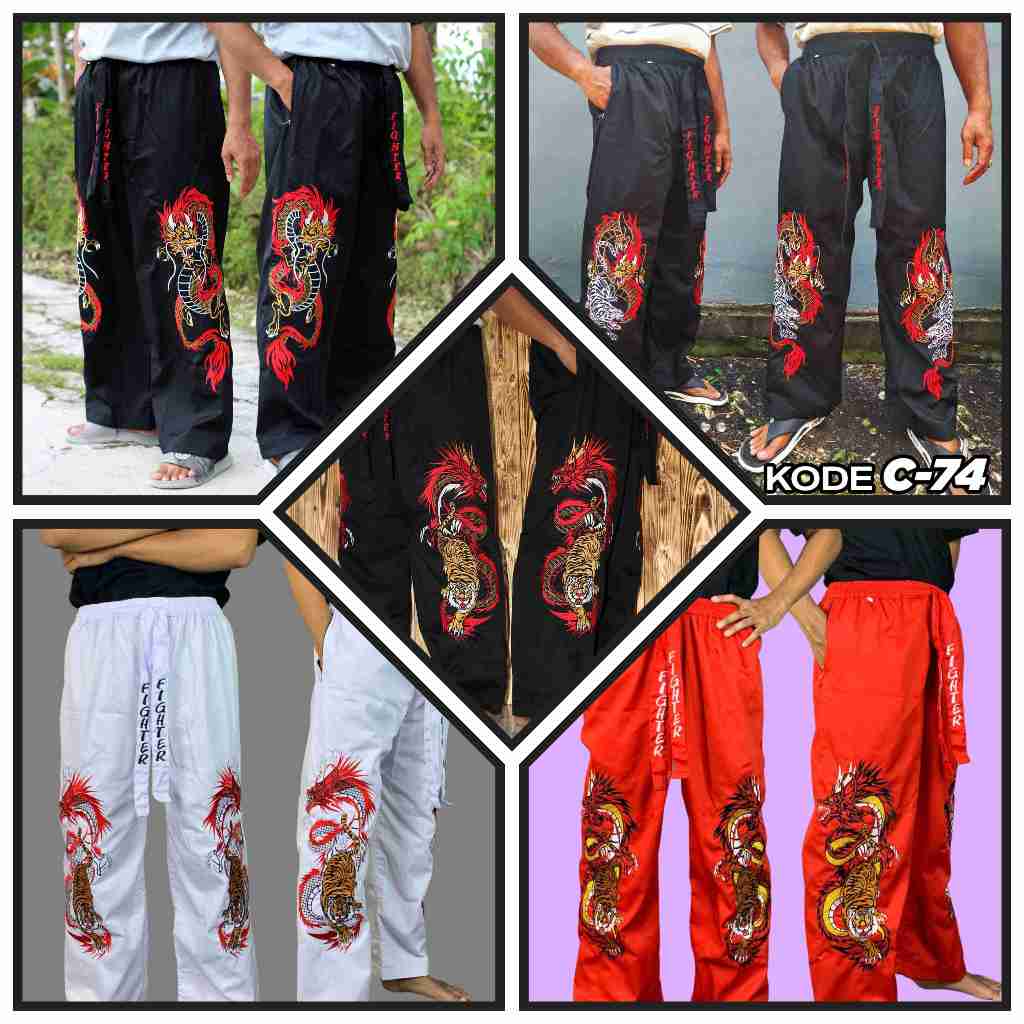 CELANA KOMPRANG PENCAK SILAT SAKRAL PSHT PSHW IKSPI PAGAR NUSA BORDIR NAGA