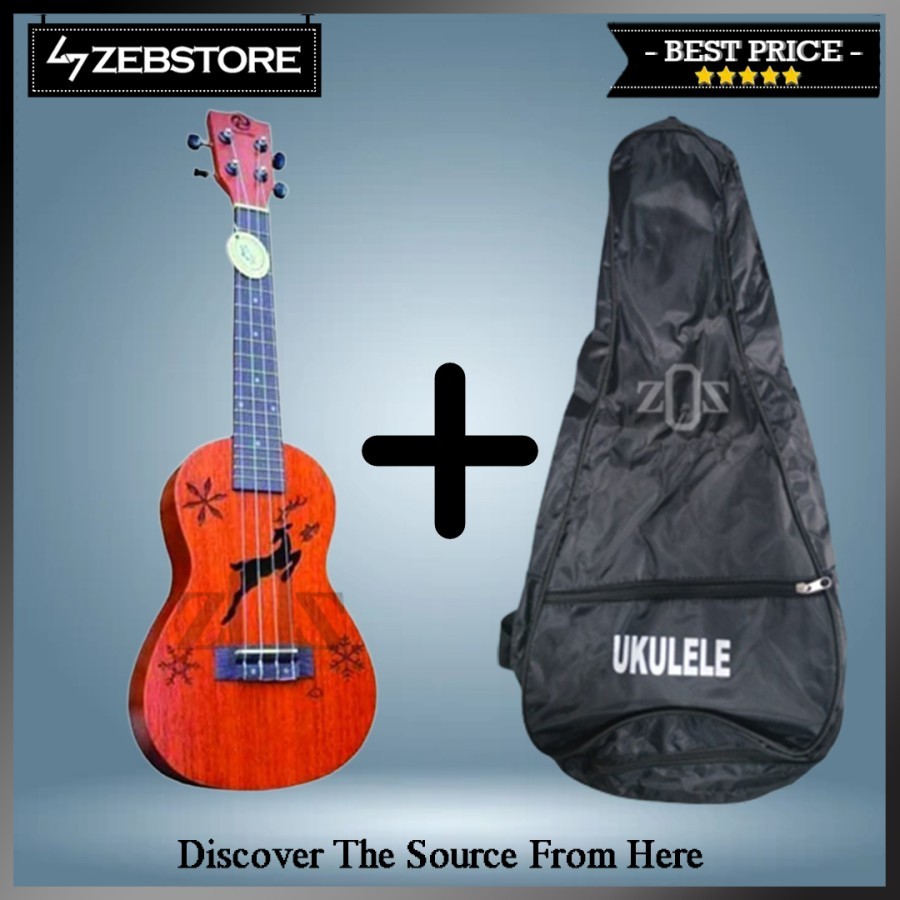 Ukulele Paladin Concert UK430C 23 Inch Softcase Capo Senar Set
