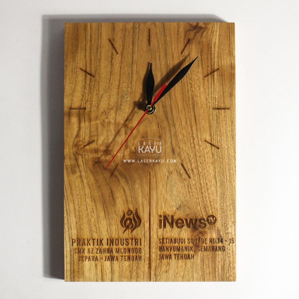 Jam Kayu Persegi Jam Kayu Custom