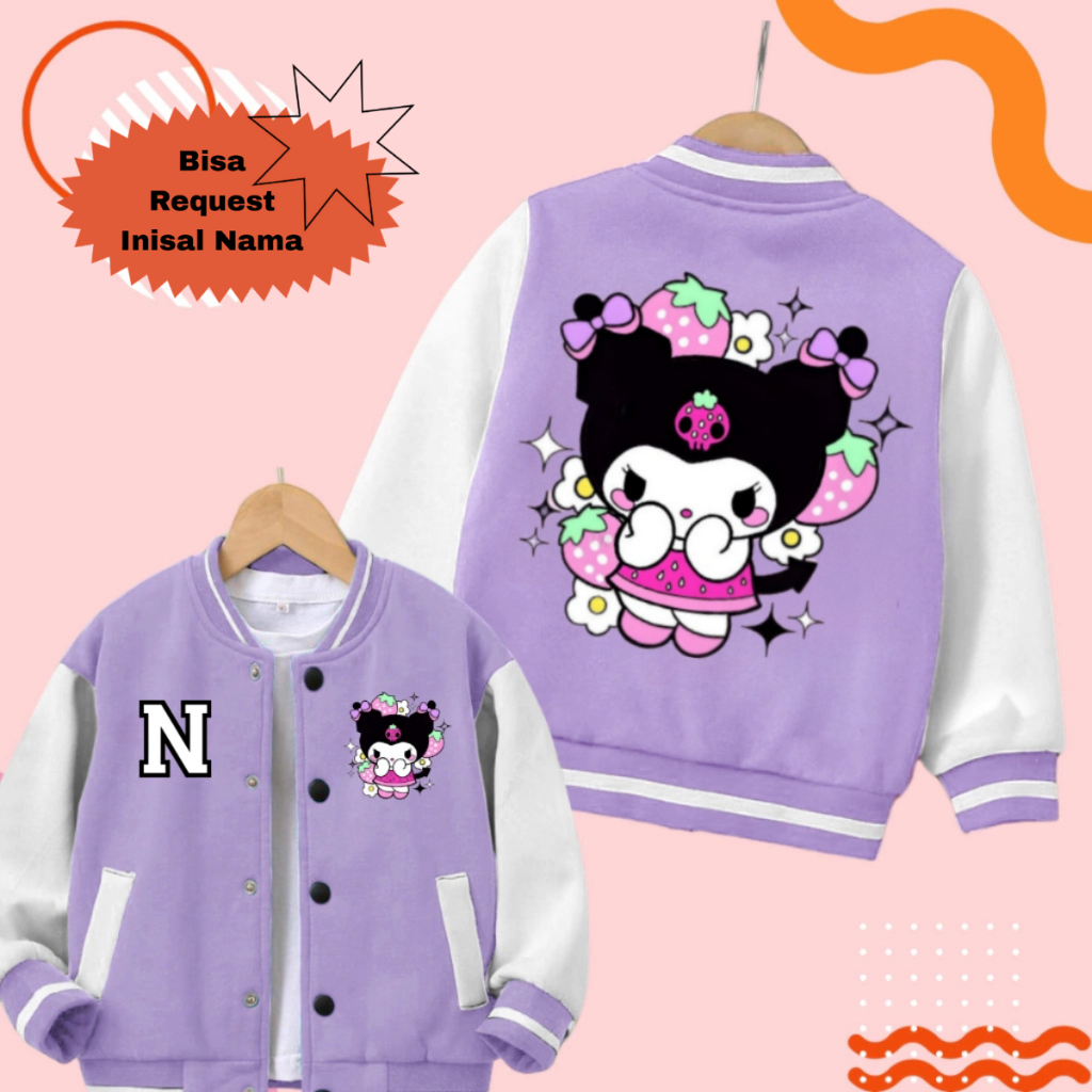 Jaket Anak Varsity Baseball Gratis Request Inisal Nama