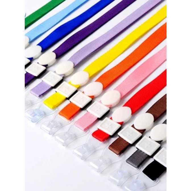 

[10 pcs/WARNA] Tali ID Card / Tali Lanyard Jepit Plastik / Tali Kartu Nama Lebar Plastik ± 1 cm