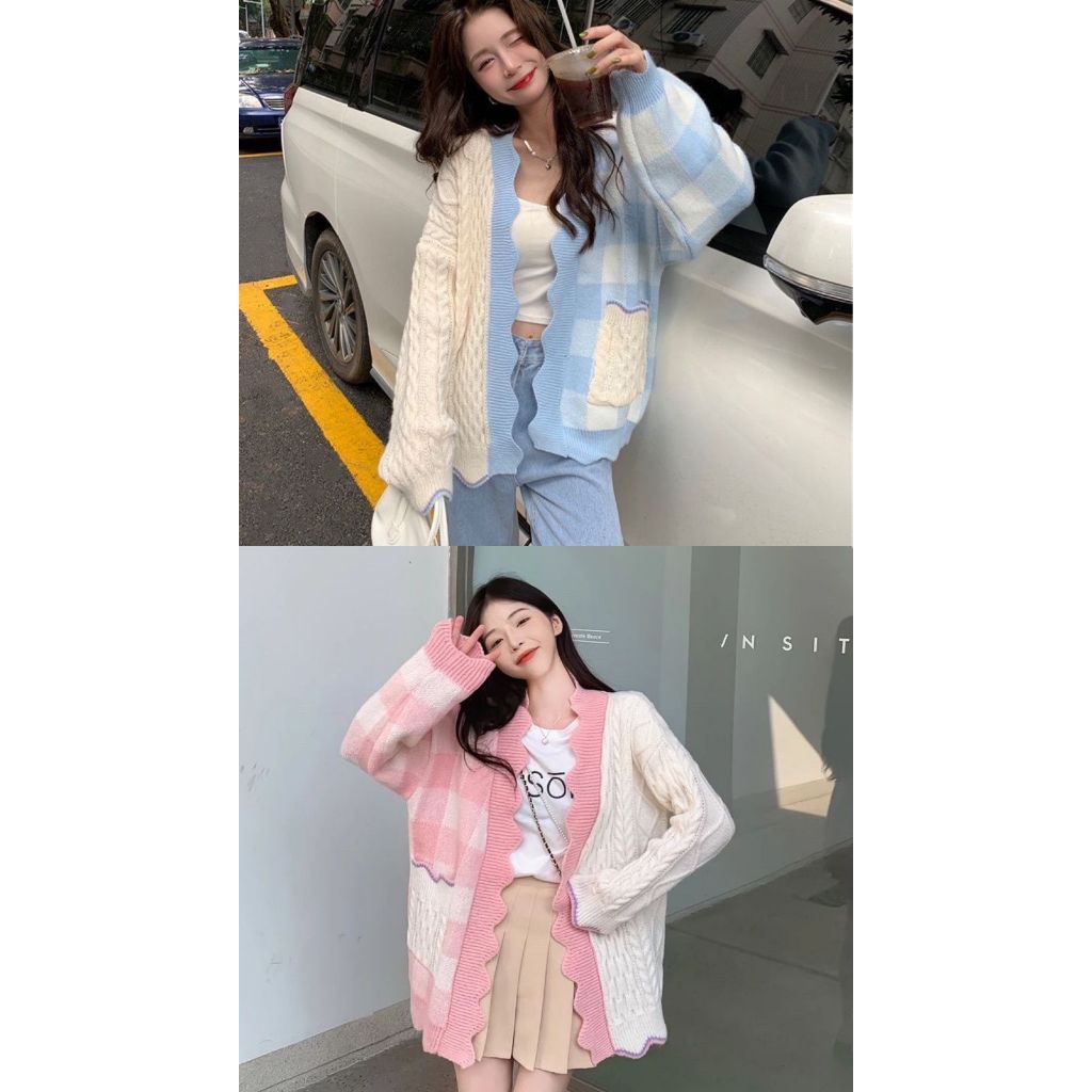 lavorare - CLAIRE OUTER CARDI| Atasan Lengan Panjang Korean Style | Outer Rajut Import | Atasan Wani