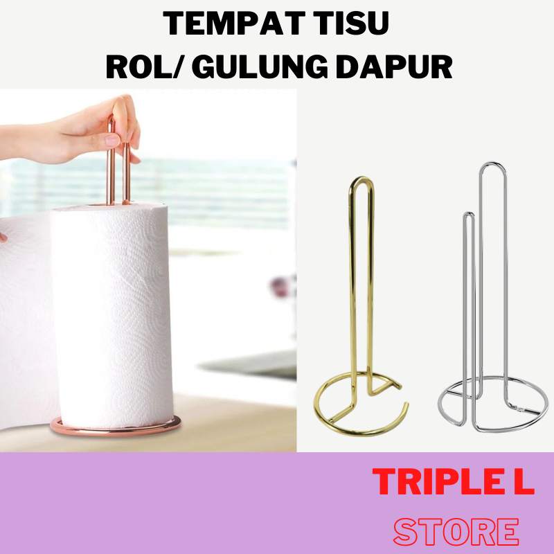 Tempat Tisu Gulung Rol Tissue Minyak Dapur Atas Meja Dapur Besi