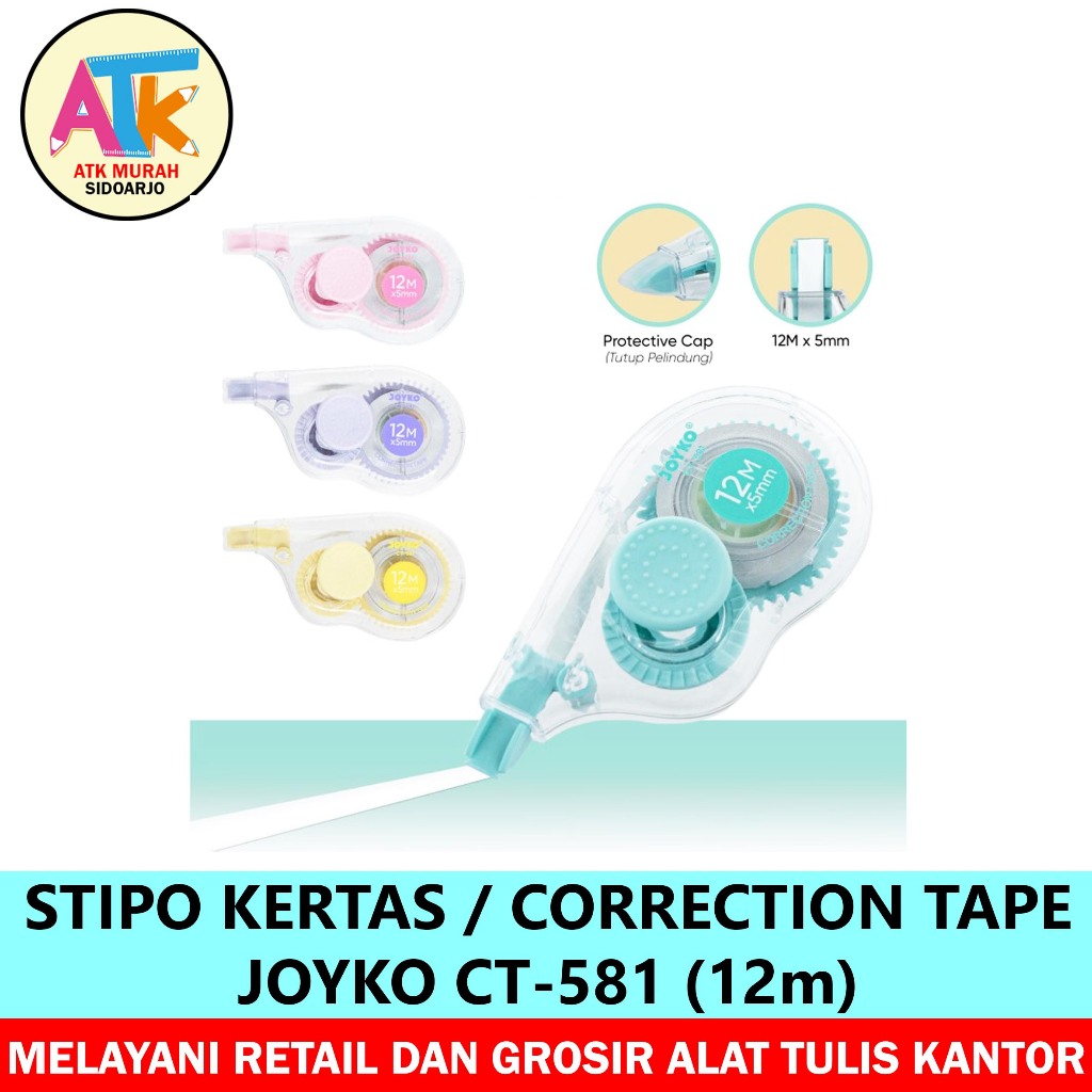 

STIPO KERTAS / CORRECTION TAPE JOYKO CT-581 / 12m