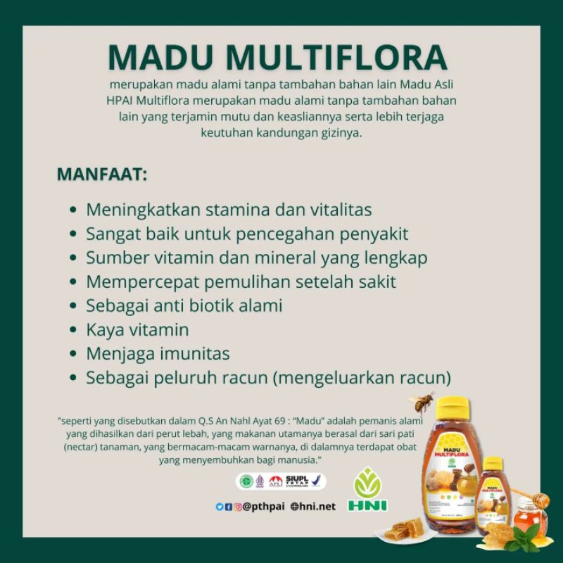 

MADU MULTIFLORA HNI #HNI