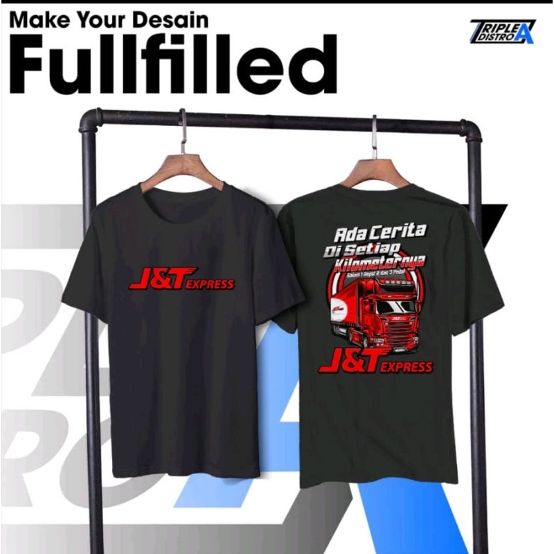 KAOS DRIVER TRUCK JNT ADA CERITA DI SETIAP KILOMETERNYA