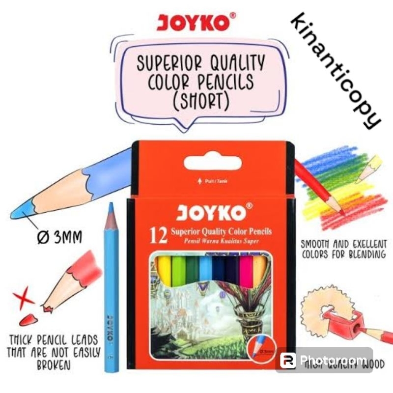 

[ 12 Pcs ] Pensil Warna Joyko CP-102