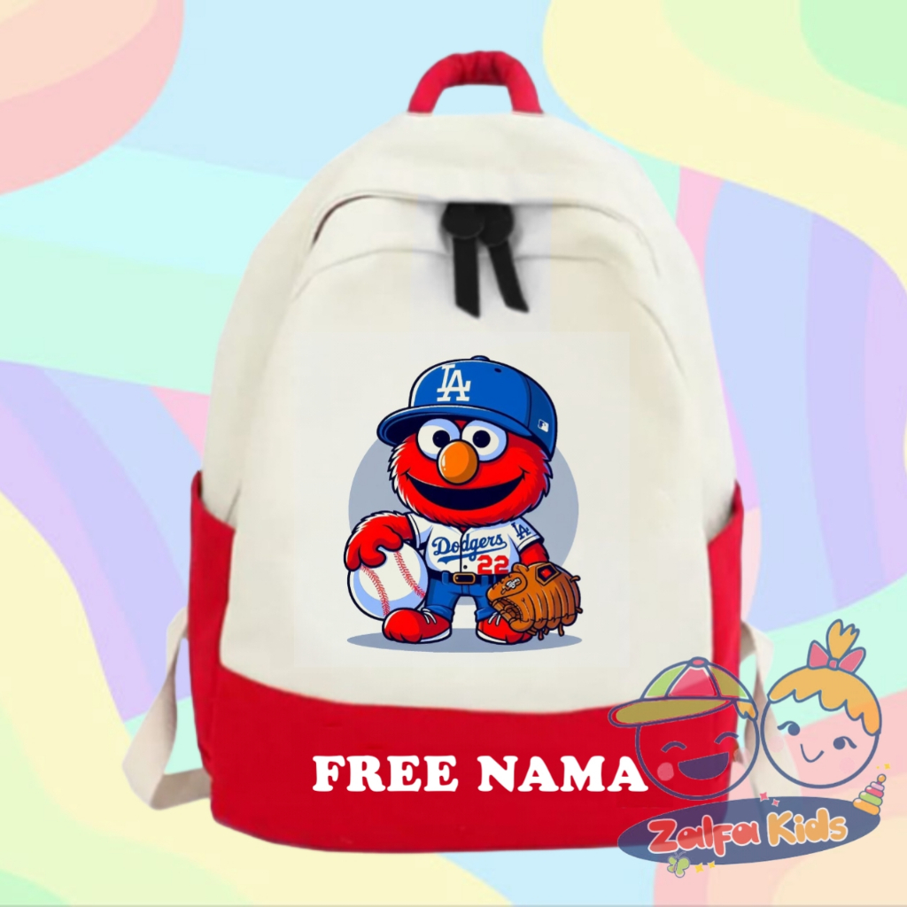 TAS RANSEL SEKOLAH ANAK ANAK ELMO LA DODGERS BASEBALL