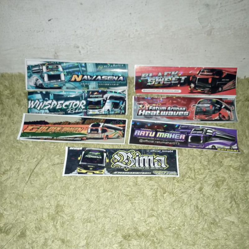 Stiker bus basuri