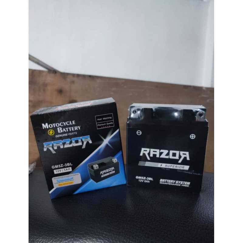 Aki Motor Kering GM5Z-3B Razor Accu Motor pengiriman khusus pulau jawa