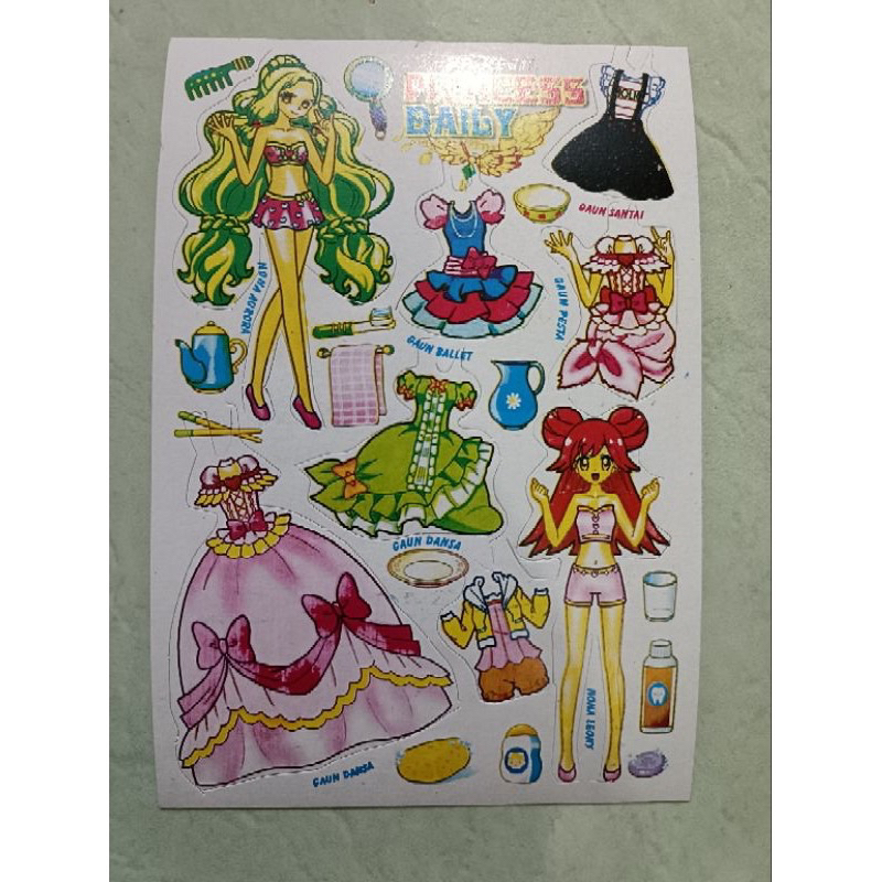 Mainan paperdoll Bongkar Pasang Barbie Orang Orangan Kertas Murah Jaman Dulu Jadul 90an Babycinnamon