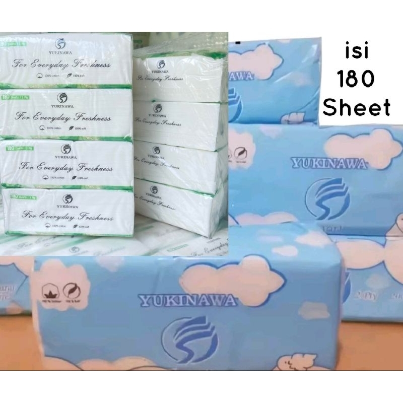 Tisu Tissue  Yukinawa 180 Sheet Harga Grosir / Tissue Terbaru Yukinawa isi 180 Sheet