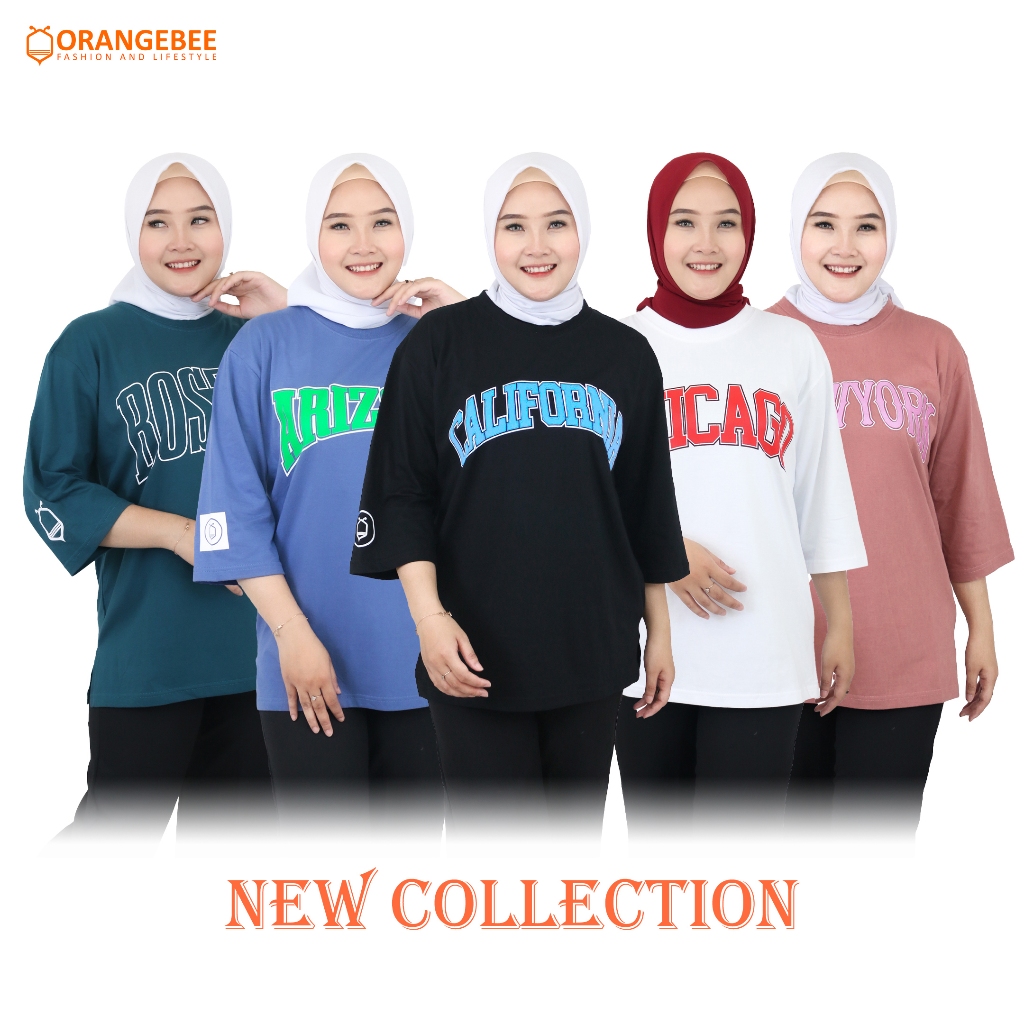 Kaos Oversize Wanita/Kaos Wanita/kaos cewek/Oversize/Atasan Wanita/OrangeBee