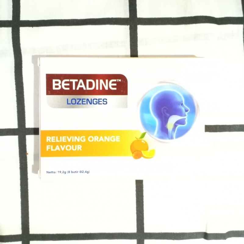 

BETADINE Lozenges Relieving Orange - Permen Pelega Tenggorokan