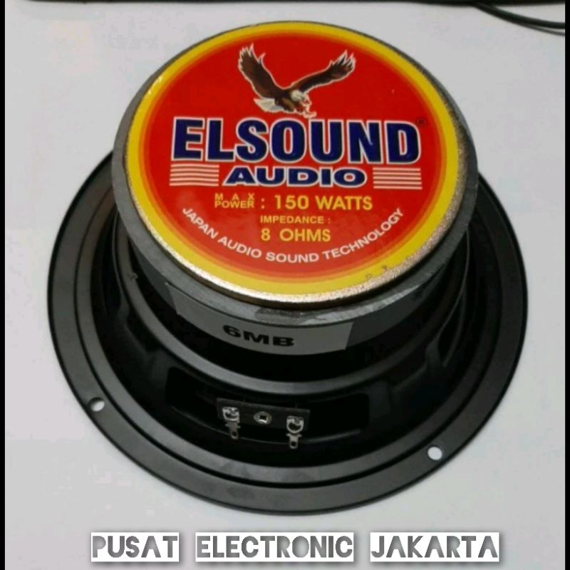 PROMO SPEAKER ELSOUND 6 INCH 150 WATT HITAM MAGNET BESAR  ORIGINAL