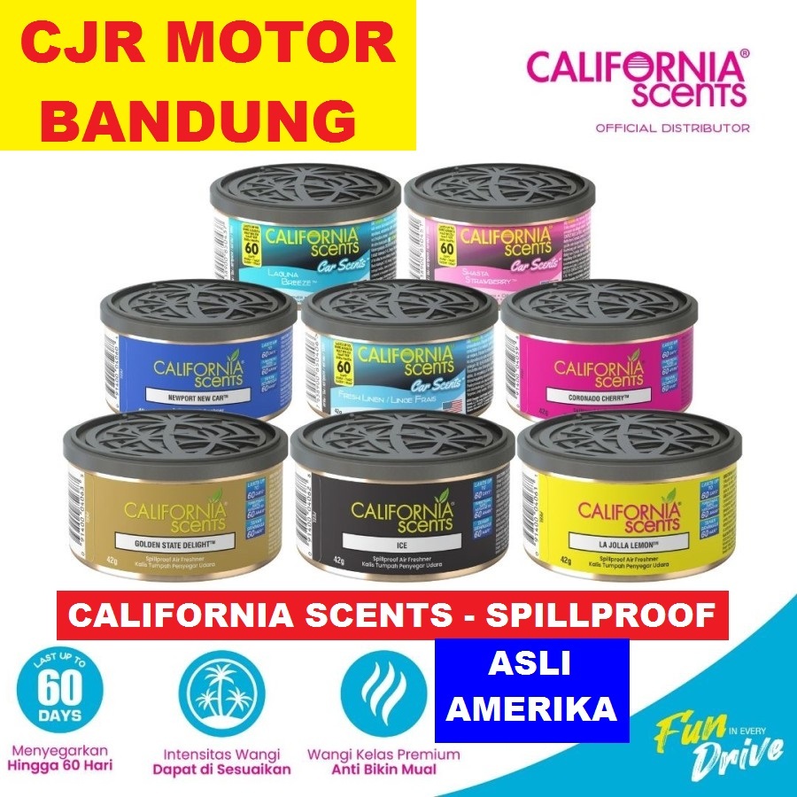 Parfum MobiL CALIFORNIA SCENTS KALENG SPILLPROOF BARU ORI USA AMERIKA