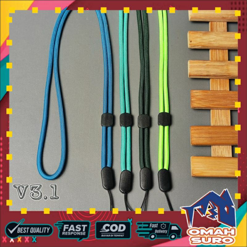 V3.1-LANYARD TALI PARACORD/KALUNG/GANTUNGAN HP/ID CARD/NAME TAG/KAMERA