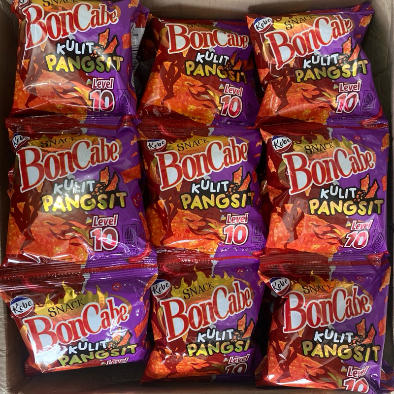 

Snack Bon Cabe Kulit Pangsit Level 10 kemasan 42 gram 10 pcs