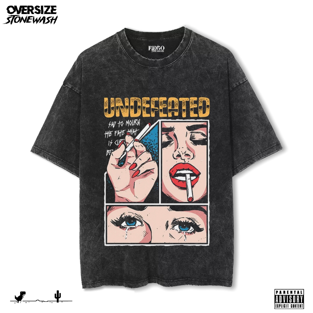 Fiego "UNDIFITED" | Premium Oversize T-Shirt | Stone Wash