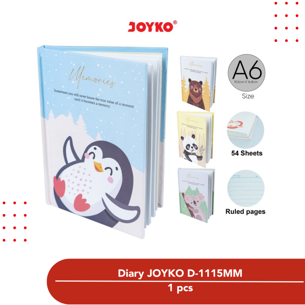

Diary JOYKO D-1115MM/Notebook/Buku Catatan Bergaris A6 54 Lembar