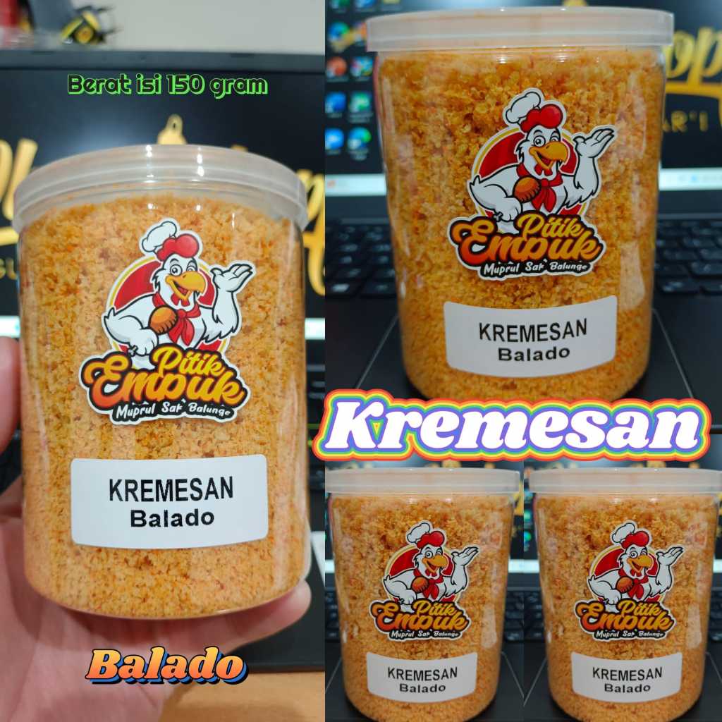 

Kremesan Balado Toples 150gram