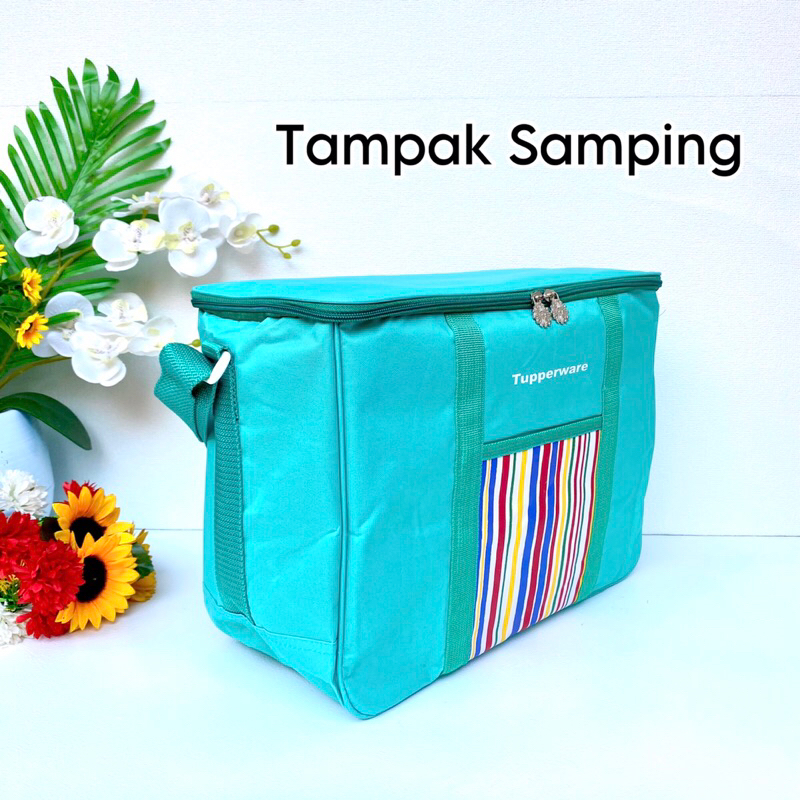 CUCI GUDANG Tas FDO Tupperware/Tas Travel Tupperware (Zipper Bunga Es)