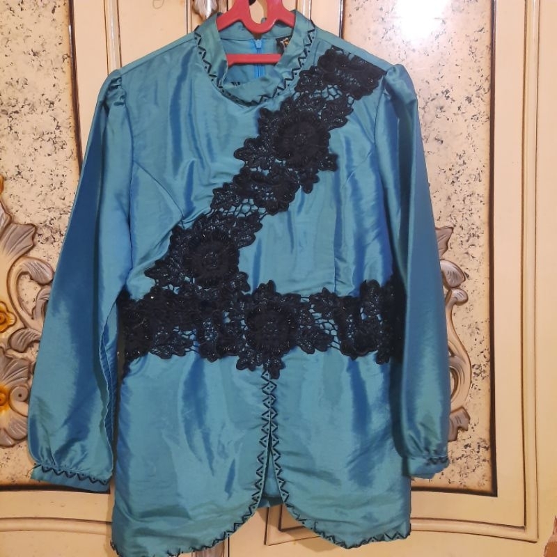 Setelan baju kondangan warna tosca (Preloved)