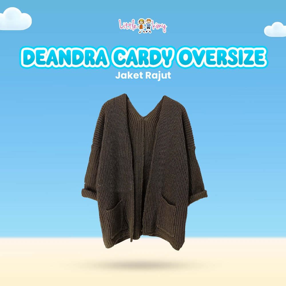 LITTLEKIMY - Cardigan Anak Oversize Rajut Tebal Dan Lembut Bahan KAHATEX IMPORT Bronze