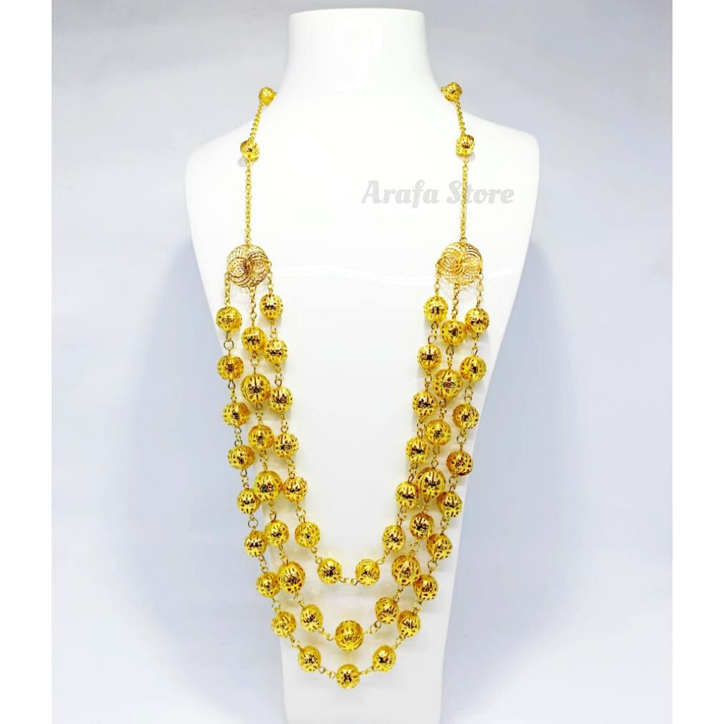 Kalung Dubai Lapis Emas Terbaru Motif Bola Mewah Simple Dan Elegan