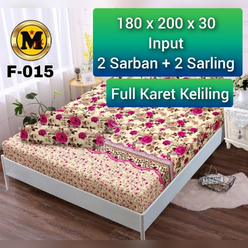 SPREI FULL KARET KELILING 180 x 200 x 30 cm