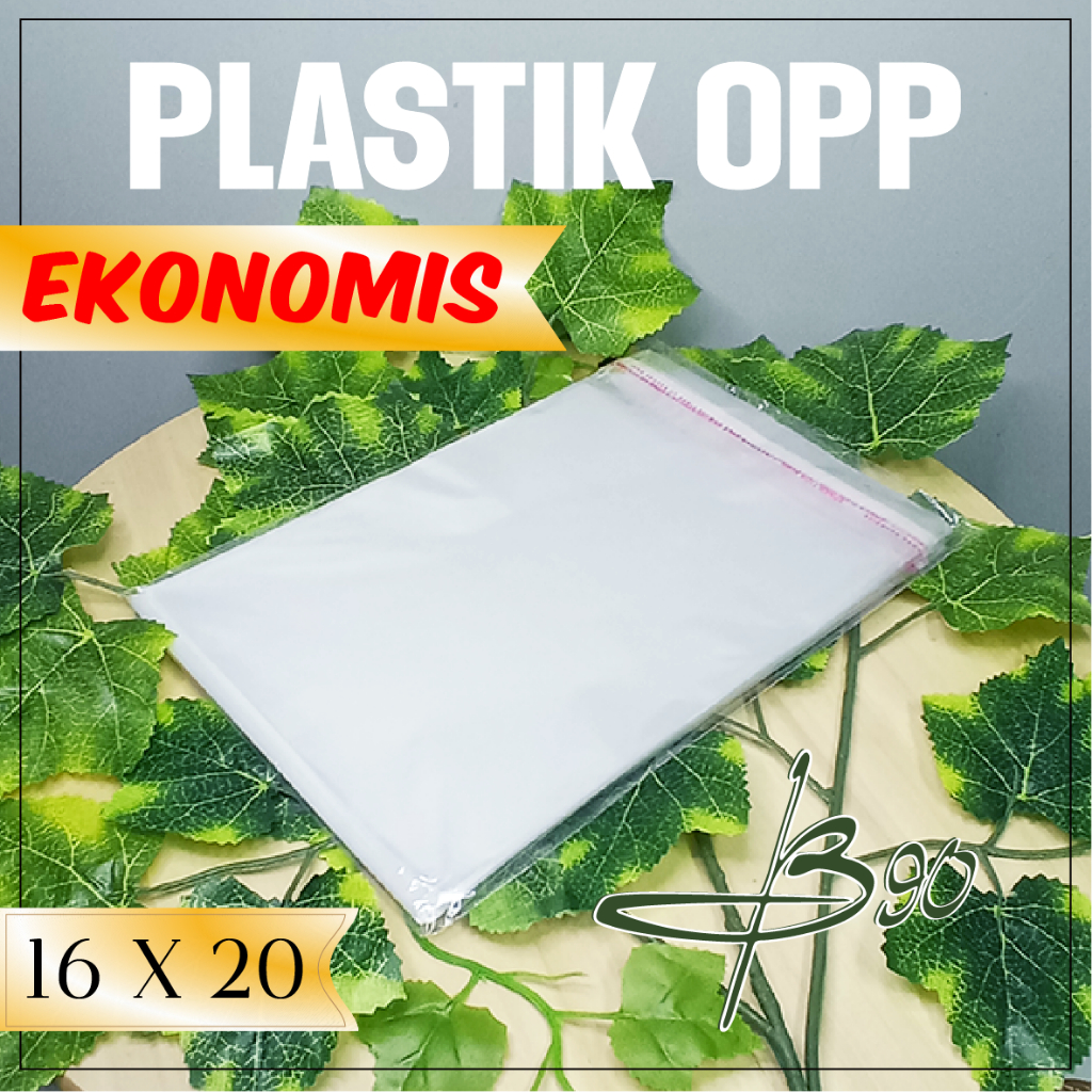 Plastik opp 16x20 cm / Kantong Plastik OPP Ekonomis / Plastik seal /plastik lem 16x20 cm Ekonomis Is